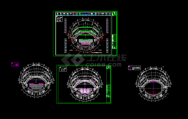 舞台灯光照明线路施工设计CAD详图-图一