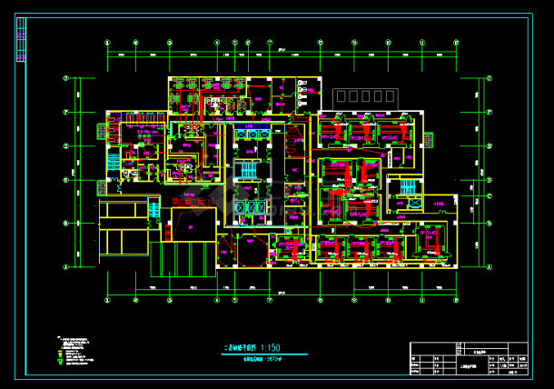 医院综合病房楼电气照明CAD详图-图二