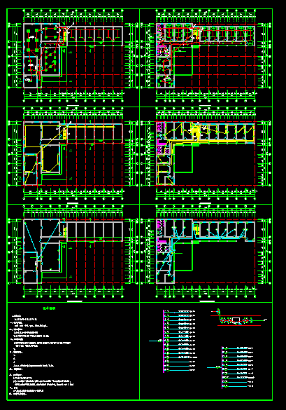 宿舍楼电气照明设计施工CAD详图-图一