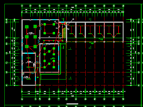 宿舍楼电气照明设计施工CAD详图-图二
