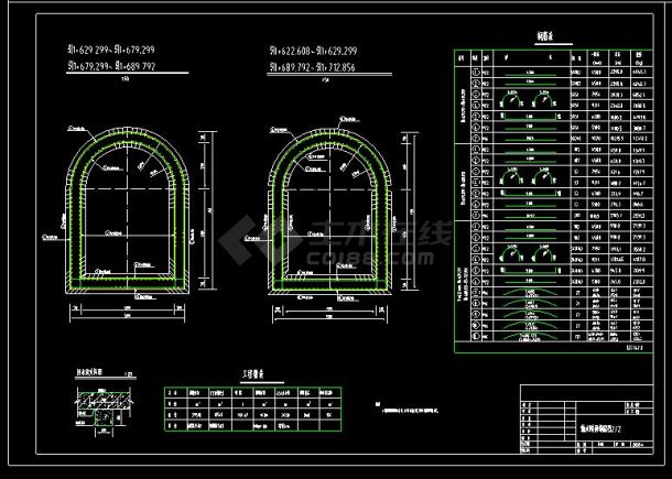 某地输水隧洞工程建筑配筋设计cad施工图-图二