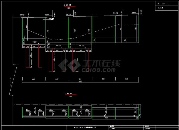 某地边坡路堑挡土墙工程建筑设计cad施工图-图二