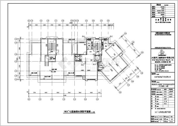某小区七层砖混结构住宅楼给排水消防设计图-图二