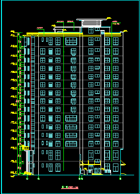 某市高层酒店建筑设计cad施工图纸-图二