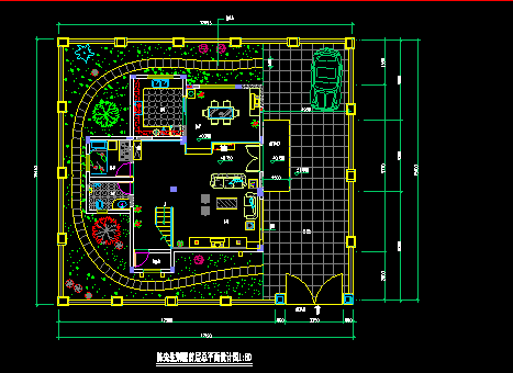 某带绿化别墅室内外装修设计cad施工大样图-图二