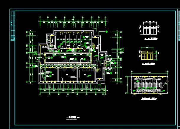 某地区某医学院教学楼建筑设计cad施工图-图二