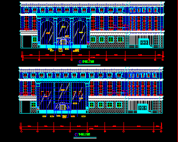 四星酒店大堂施工建筑设计CAD图-图二