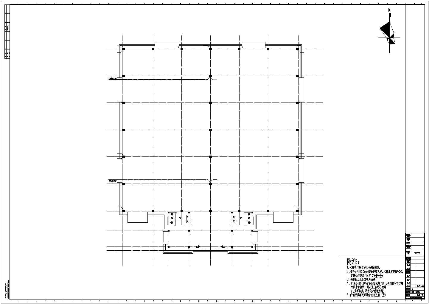 某工业厂房全套CAD施工图（建筑+结构）