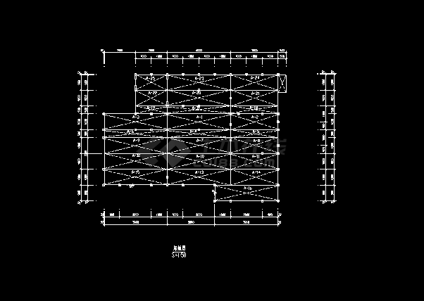 木制别墅建筑设计cad平面施工方案图-图二