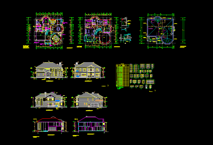 某地区某钢结构别墅建筑设计cad施工图_图1