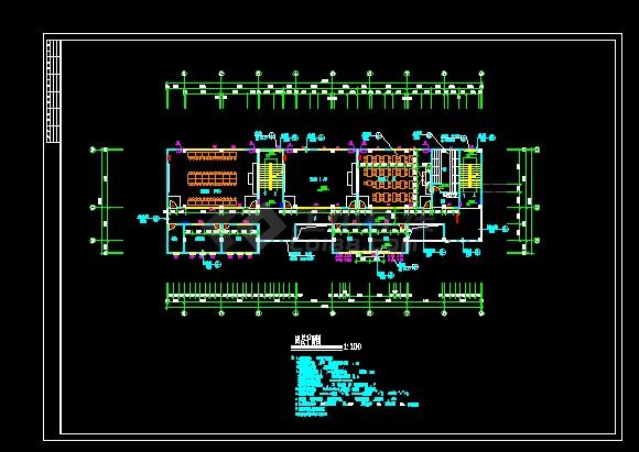 某地区某小学多功能教学楼设计cad建施图-图二