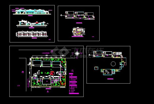 某地区某社区幼儿园设计cad建施图-图一
