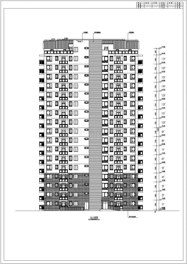 苏州某地17层剪力墙结构住宅方案图-图二