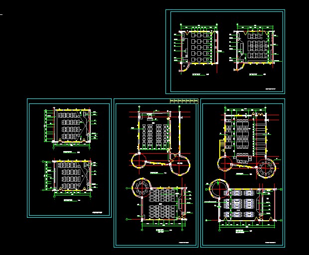某地区某小学教学楼教室设计cad布置图
