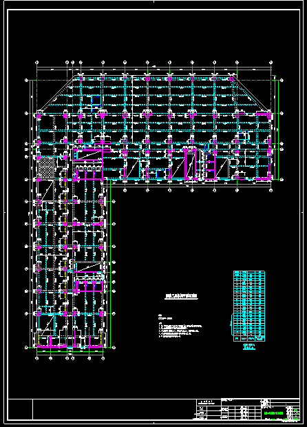 31层双V行框架剪力墙结构高层办公塔结构初步设计图纸（31张）-图一
