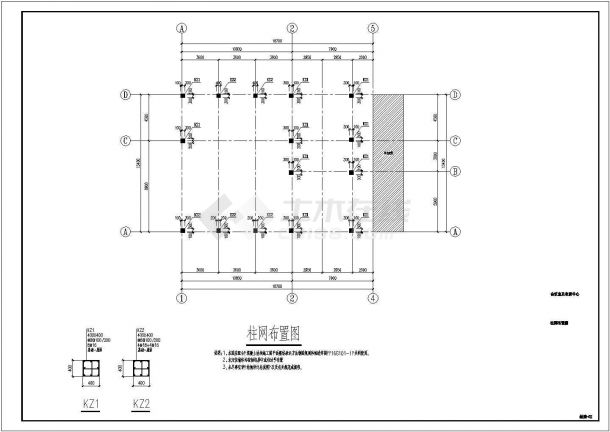 中共童泰县委旧址综合保护项目-办公楼、会议室及布展中心结构设计CAD-图二