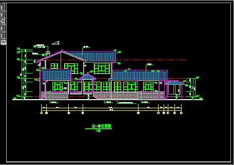 中国古典别墅施工设计CAD平立剖建筑图-图二