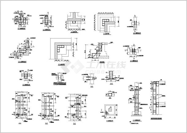 某四层砖混结构中学高中楼抗震加固改造CAD图纸-图二