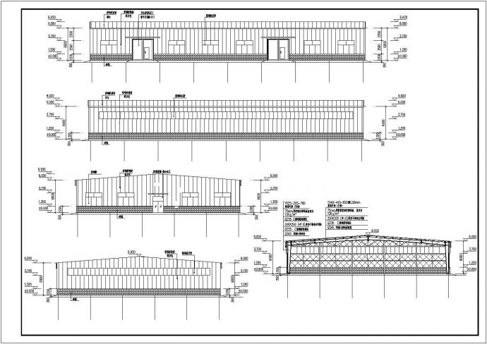 某地单跨单层门式刚架厂房建筑结构施工图_图1