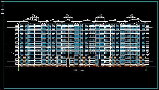 某小高层住宅建筑建施设计CAD详情图纸-图二