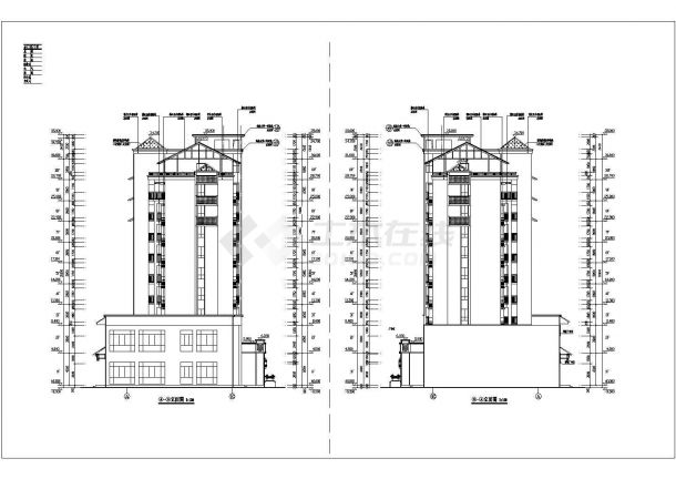 某地10层剪力墙结构底商住宅楼建筑专业施工图-图二