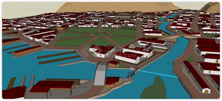 入海口城市整体规划su模型-图二