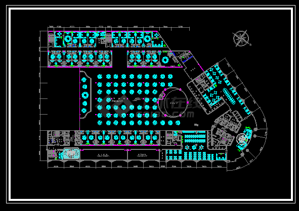 整套星级酒店CAD平面布置施工图-图二