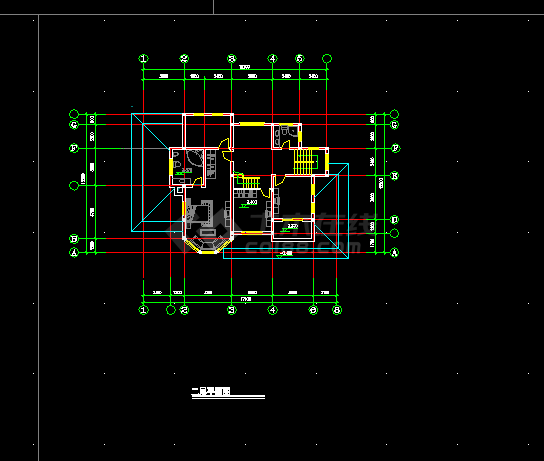 精美别墅建筑施工CAD设计方案详图-图二