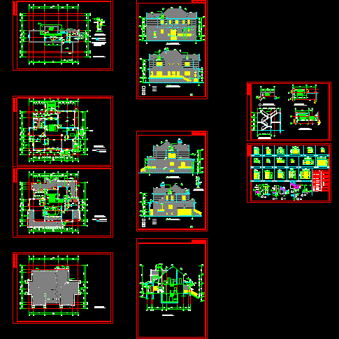 带地下室别墅建筑施工CAD设计方案图纸_图1