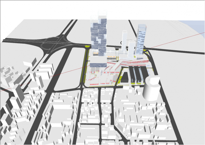 中心区城市设计su模型展示_图1