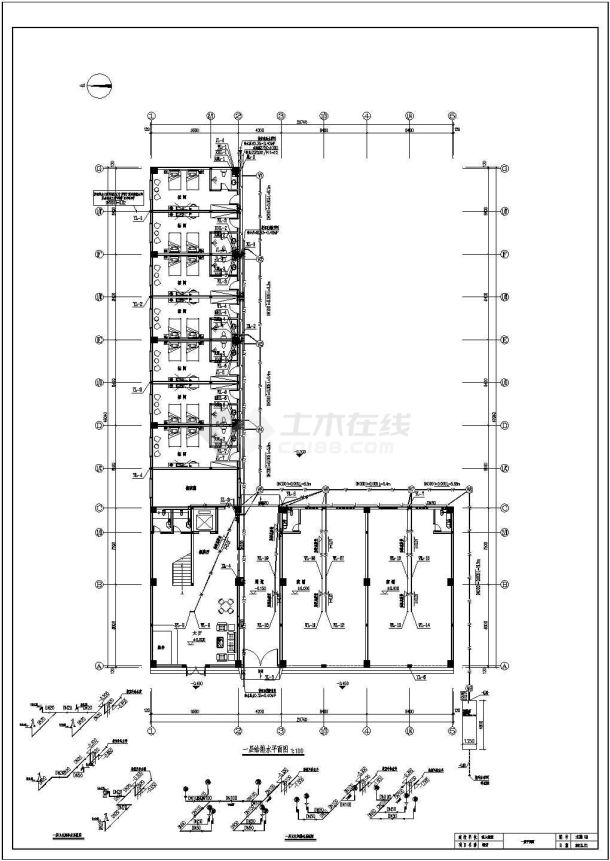 某地六层私人酒店建筑给排水设计施工图-图一