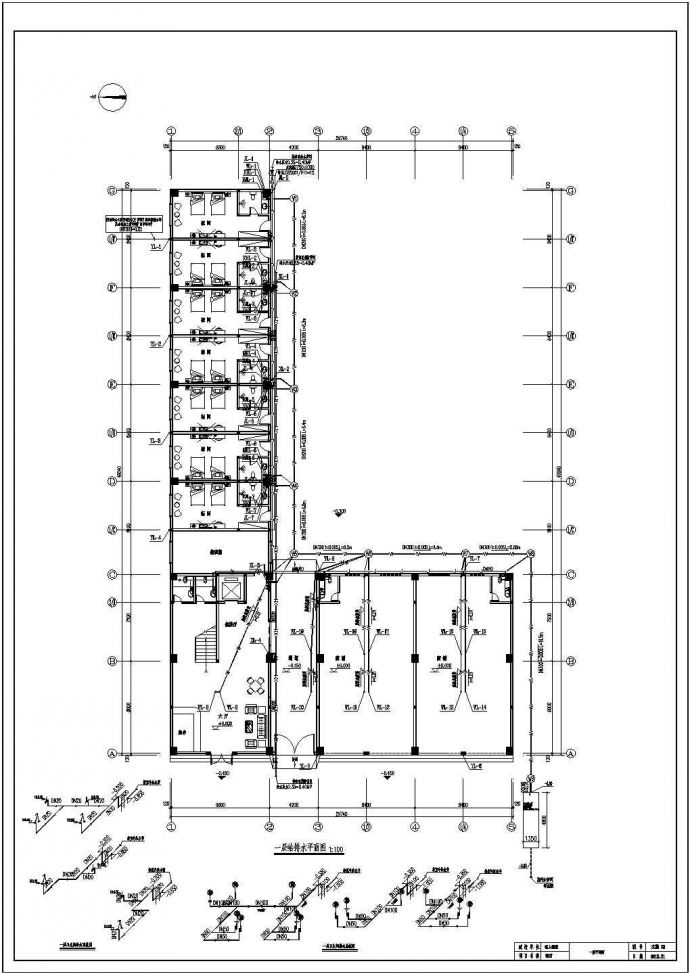某地六层私人酒店建筑给排水设计施工图_图1