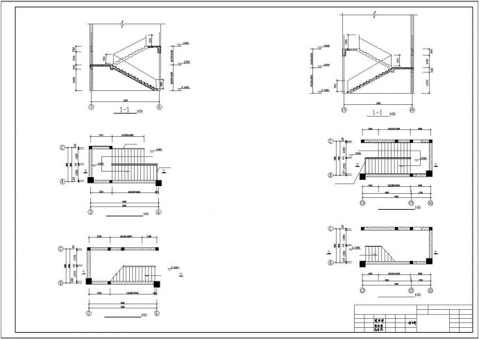 某地二层框架结构中学学生食堂建筑设计施工图纸_图1