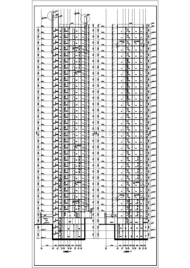 某地框架结构30层高层住宅建筑施工图-图一