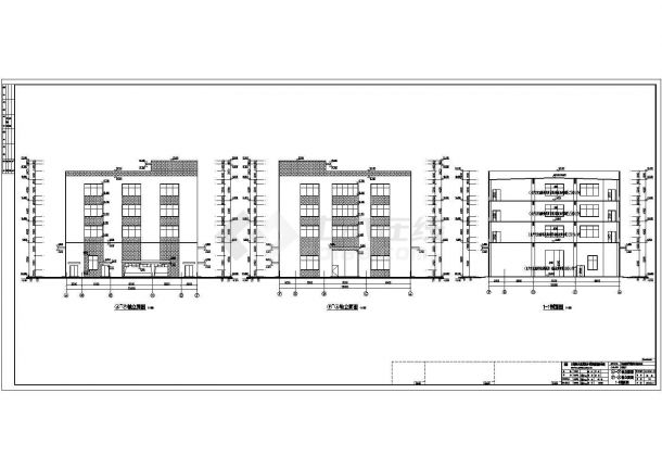 江苏省1层排架结构4层框架结构厂房建筑专业施工图-图二