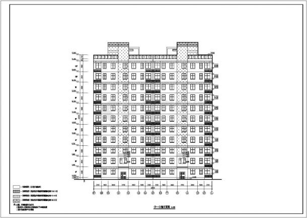 某地11层小户型住宅建筑设计施工图-图二