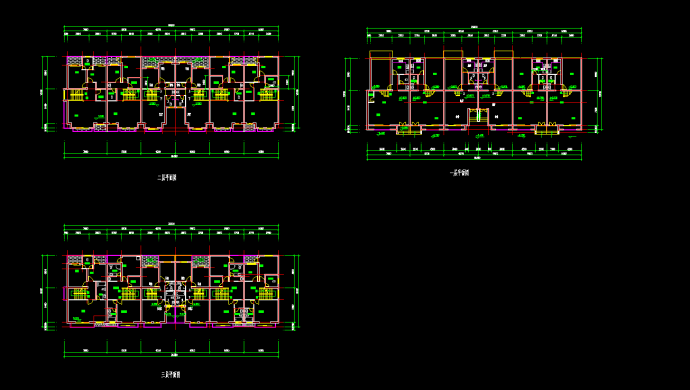 某地区某联体别墅建筑设计cad施工平面图_图1