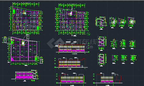 某地区二层市场工程建筑设计CAD施工图-图一