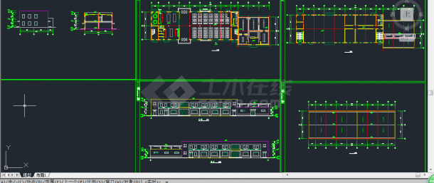 某地区二层食堂浴室建筑设计CAD施工方案图-图一