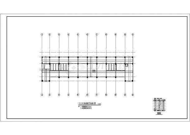 五河汇中学新建6层学生宿舍楼框架结构设计CAD图纸-图二