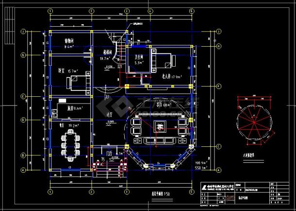 某地精美多层别墅建筑及结构水电设计cad全套方案图(含设计说明）-图二