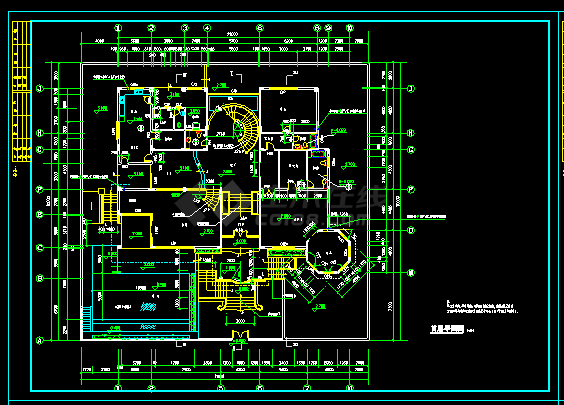 公爵B型别墅方案全套施工设计CAD图-图二