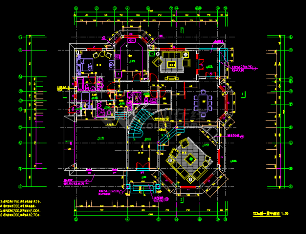 钢结构别墅施工设计CAD建筑详图-图二