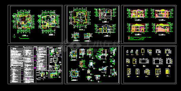 多层别墅施工设计CAD方案建筑图-图一