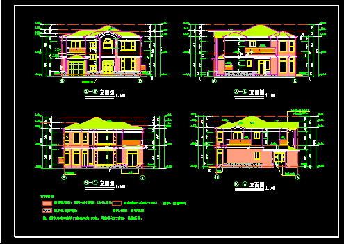 多层别墅施工设计CAD方案建筑图-图二