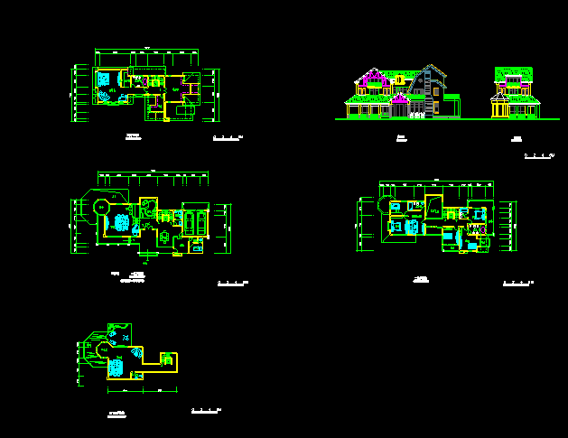 某别墅经典户型建筑设计CAD详图_图1