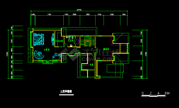 某别墅经典户型建筑设计CAD详图-图二