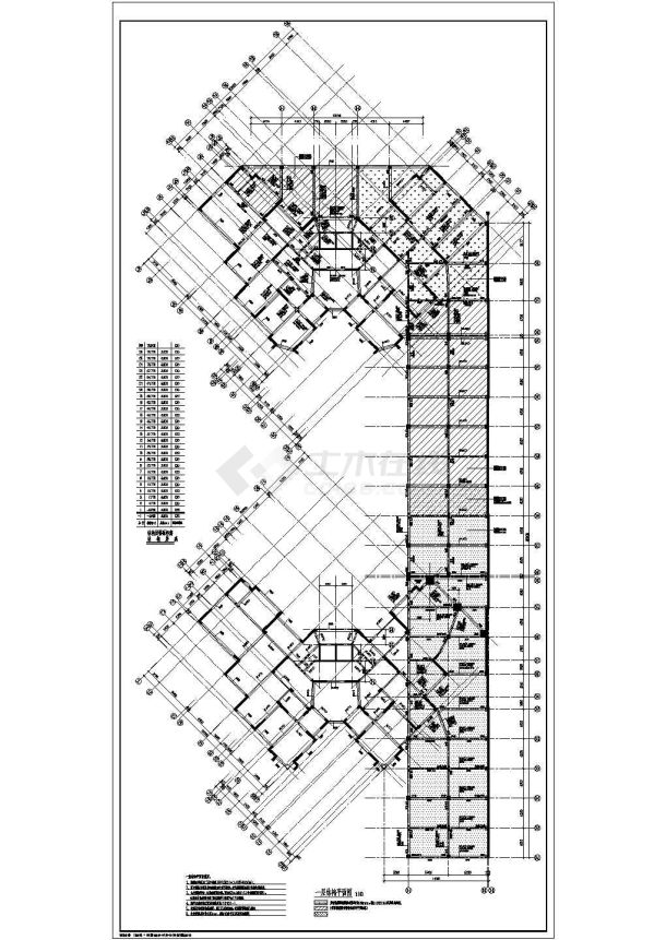 湖南某6度区地上26层地下1层剪力墙结构商住楼结构施工图-图二