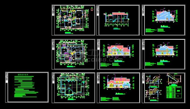 某地区某独栋小别墅建筑设计cad施工图-图一