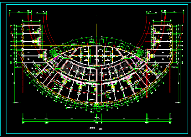 某大型广场舞台及网点建筑设计全套图纸-图二